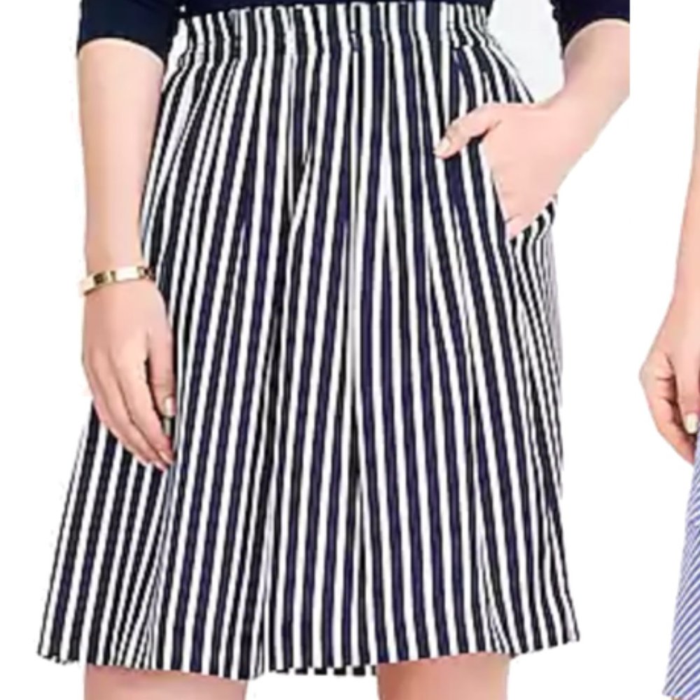 NWOT J Crew Blue & White Nautical Striped Skirt